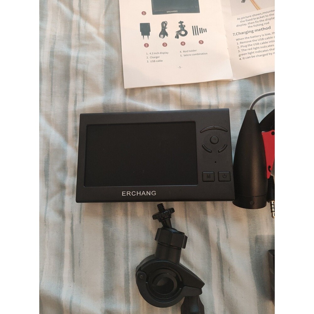 Erchang Underwater Fishing Camera 4.3" Monitor 4x Digital Zoom Fish Finder